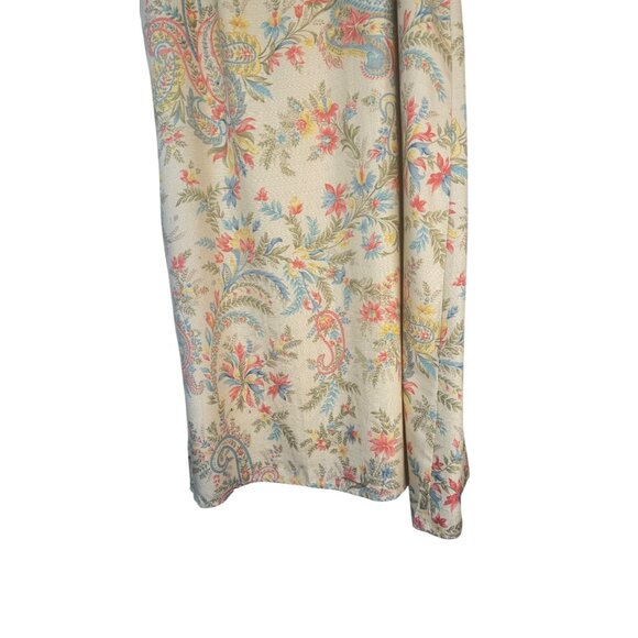 Talbots Size 8 Floral Leaf Print Wrap Midi Skirt - Picture 11 of 15